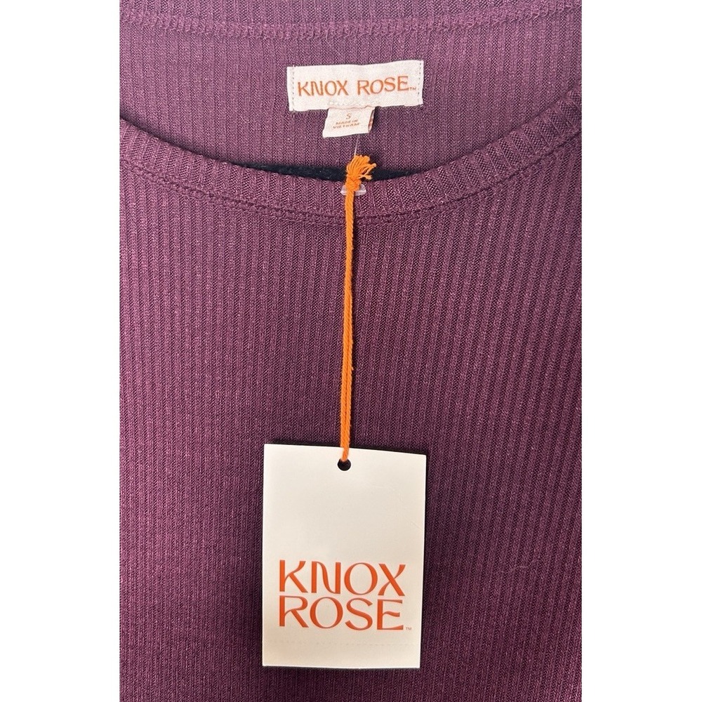 Knox Rose Women's Purple Thermal Long Sleeve Shirt Tee Shirt Size Small New NWT - Picture 5 of 9